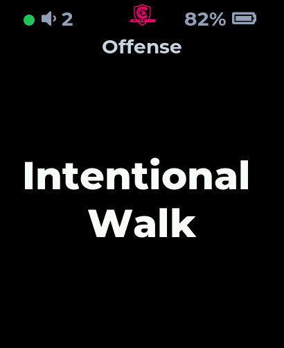 Player watch showing an offensive call